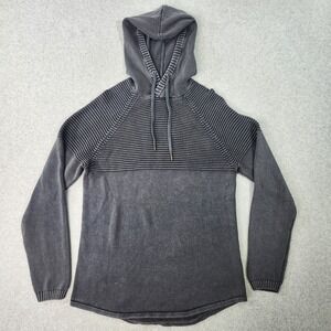 BKE Washed Crossover Hooded Sweater Adult Large Odyssey Gray Pullover Drawstring